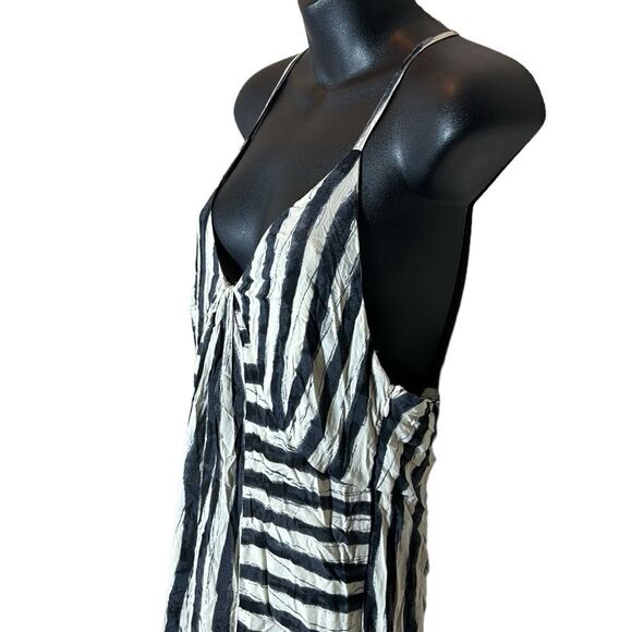 Vero moda cream and black striped tank maxi dress new whimsigoth fairy grunge - Picture 2 of 8